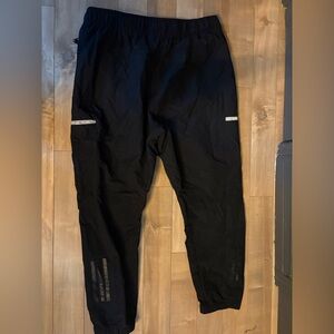 adidas Black  Nylon Pants with Reflective Strips